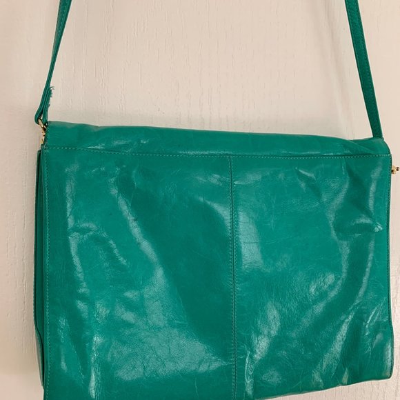 Vintage 70S Boho Small Bags Shoulder Messenger Clutch Green Teal - Picture 4 of 7